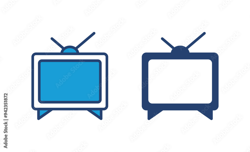 Tv icon vector. television icon vector Tv icon vector. television icon vector