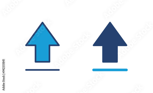 Upload icon vector. load data symbol