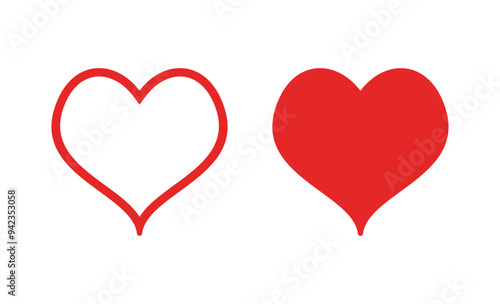 Love icon vector. Heart icon vector. Like icon vector.