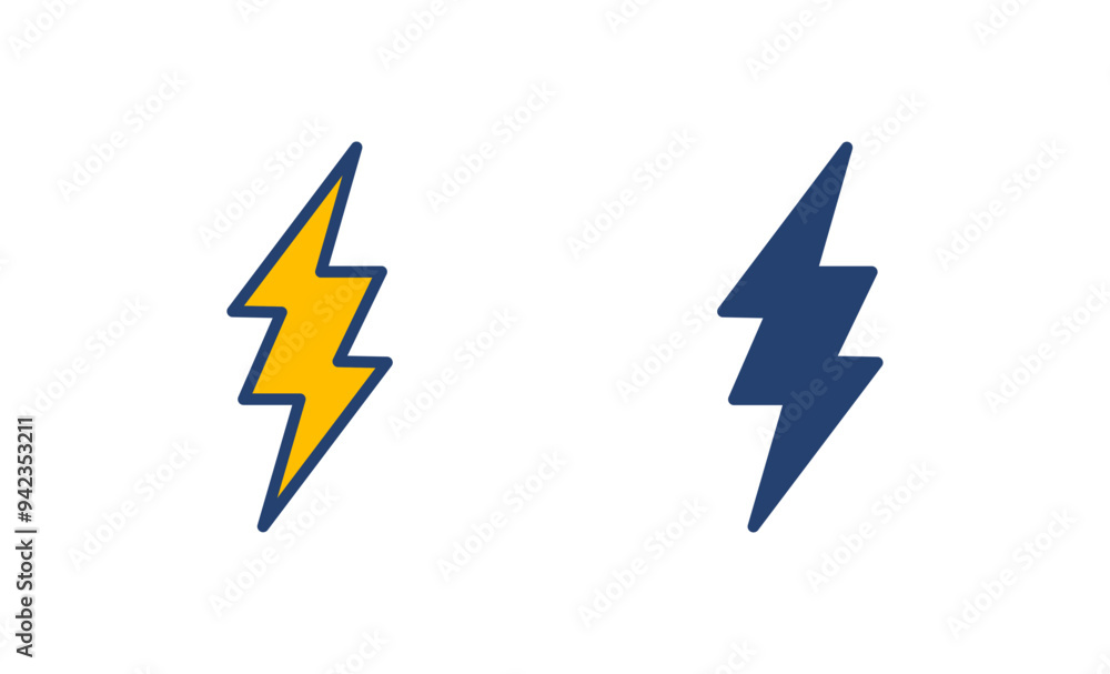 Lightning icon vector. electric icon vector. power icon. energy sign Lightning icon vector. electric icon vector. power icon. energy sign
