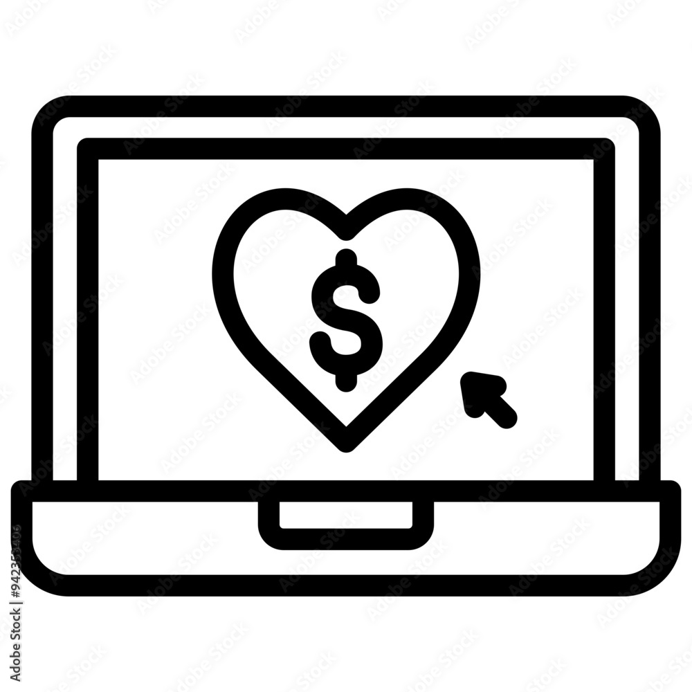giving icon illustration design with outline giving icon illustration design with outline