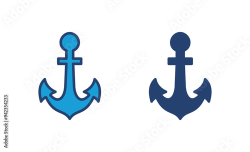 Anchor icon vector. Anchor symbol logo. Anchor marine icon.