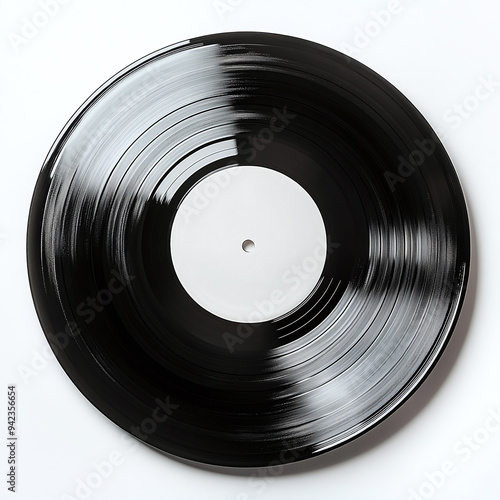 Music vinyl record isolated on a white background photo