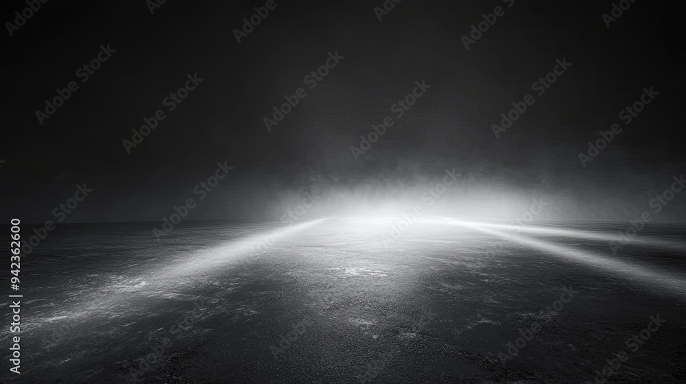 Abstract Road Through Fog and Light Abstract Road Through Fog and Light