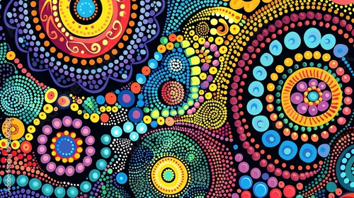 Abstract Colorful Dot Pattern Design