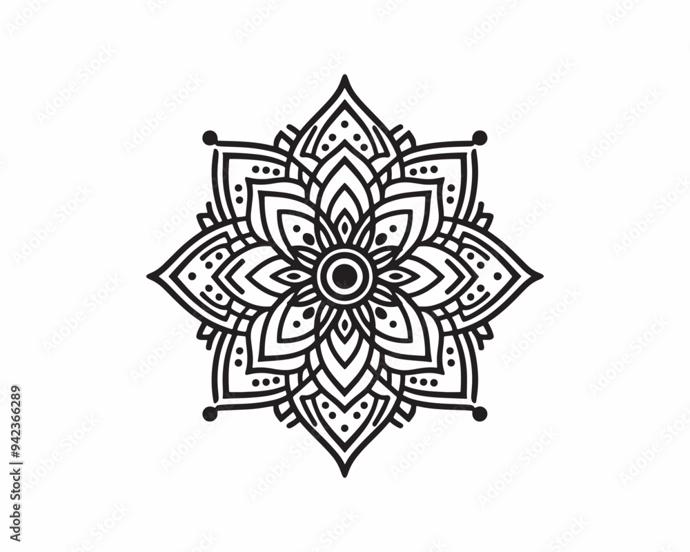 mandala ornament vector icon logo design mandala ornament vector icon logo design