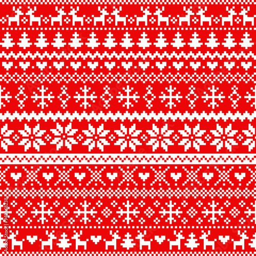 Christmas pattern vector illustration. Red background vector. Download Christmas wallpaper. High quality EPS vector and high resolution images for clothing patterns and decorations. Holiday season. 

