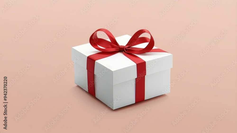 Fototapeta premium red gift box with ribbon