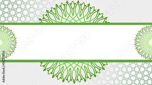 Rotating ornamental stars, arabesque with arabic patterns. Moving blue abstract geometric objects, white background. Ramadan, Eid ul Adha graphic animation, slow motion, loopable. Islamic design.