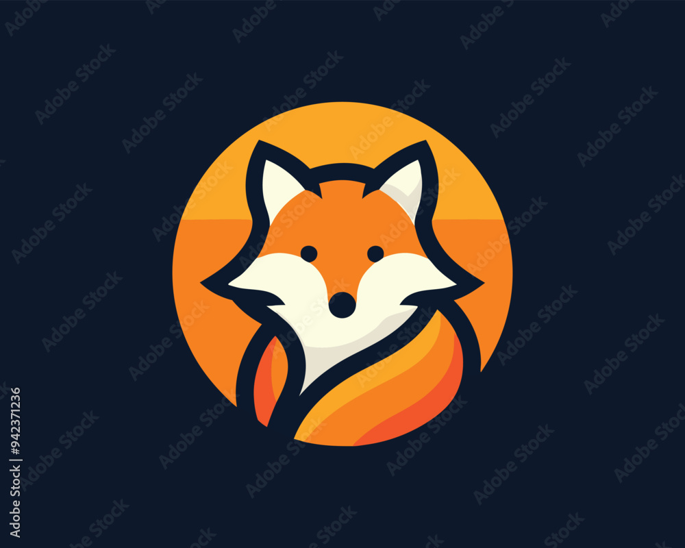 Obraz premium red fox illustration