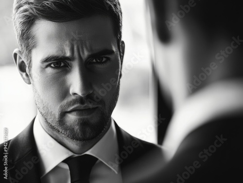 Fashionable Businessman Gaze photo