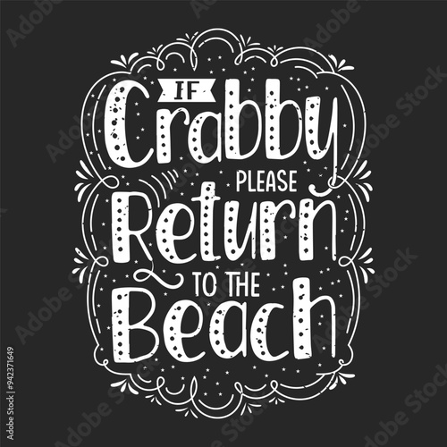 Картината върху платно If crabby please return to the beach