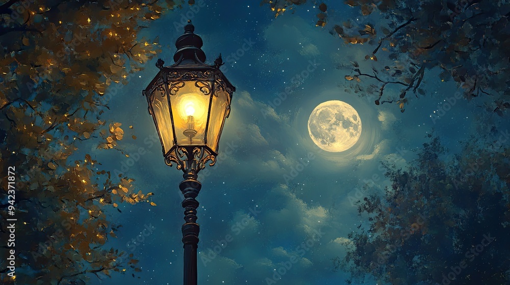 A Nighttime Stroll Under a Full Moon A Nighttime Stroll Under a Full Moon