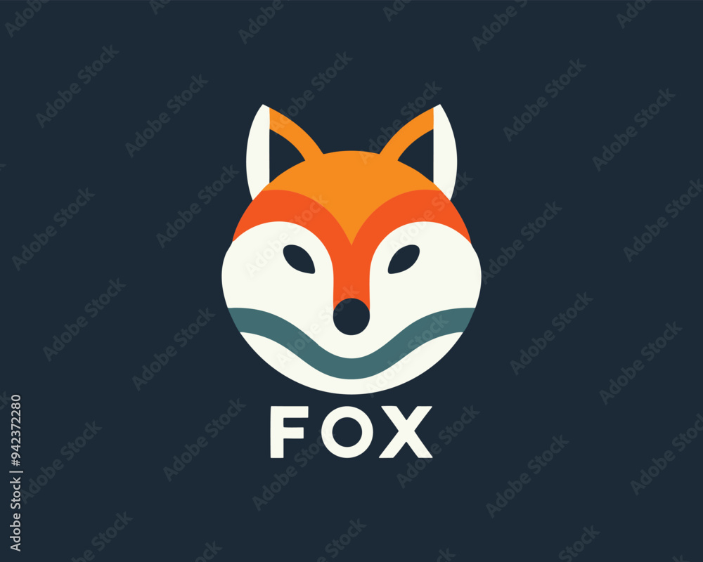 Fox head logo design template Fox head logo design template