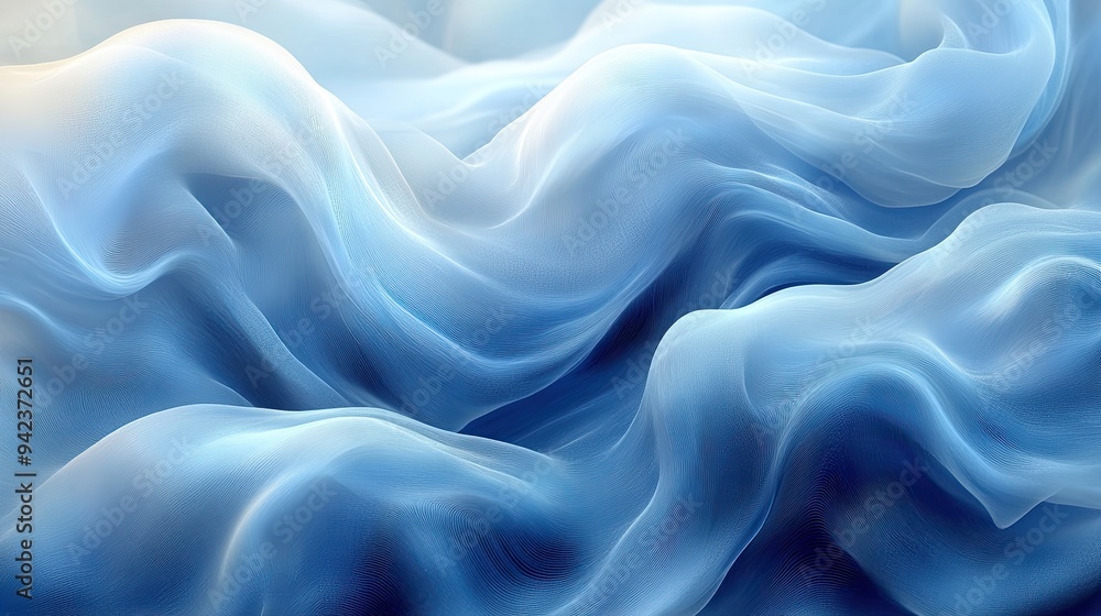Smooth, flowing lines define abstract blue swirls. Smooth, flowing lines define abstract blue swirls.