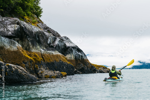 Wallpaper Mural Kayaking in Glacier Bay National Park in southeastern Alaska in summer Torontodigital.ca