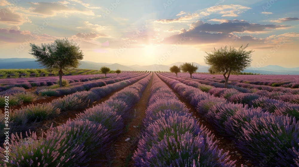 The fragrance of lavender fields offers a soothing, aromatic experience. The fragrance of lavender fields offers a soothing, aromatic experience.