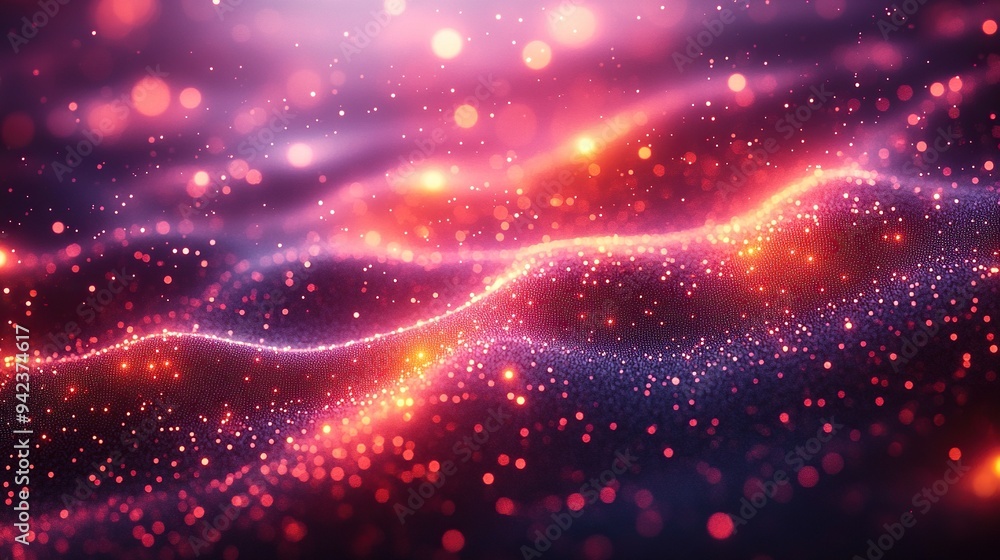 Energetic and vibrant scenes are created by glowing lights in an abstract digital network. Energetic and vibrant scenes are created by glowing lights in an abstract digital network.