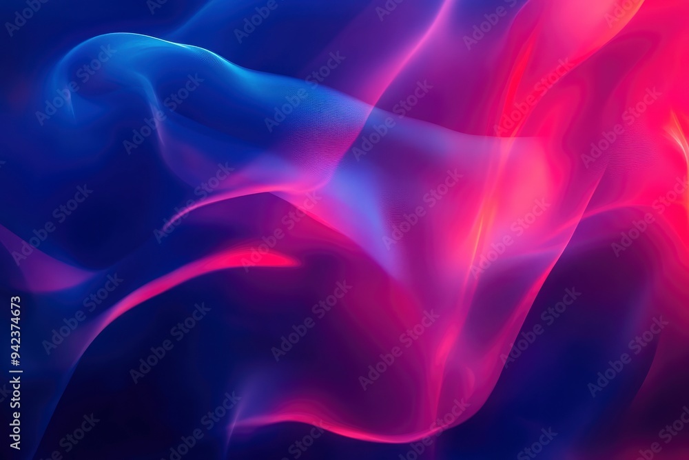 Fototapeta premium Abstract color background. Dark blue red glow. Diffuse glare. Blurry highlights. Gradient blend. Modern design template. Bitmap. Raster image , ai