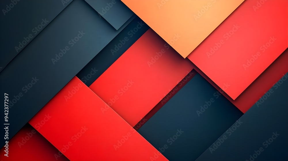 Abstract Geometric Red Blue Orange Background Design Abstract Geometric Red Blue Orange Background Design
