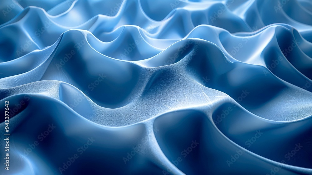 Abstract Blue Wavy Texture with Subtle Highlights Abstract Blue Wavy Texture with Subtle Highlights