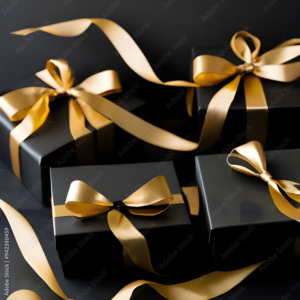 Event Gift Boxes and Background for Black Friday, surprise event etc. Event Gift Boxes and Background for Black Friday, surprise event etc.