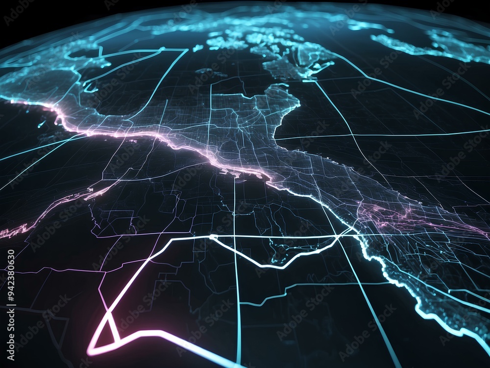 digital world map with lightning strikes highlighting global
connections and advanced technological networking digital world map with lightning strikes highlighting global
connections and advanced technological networking