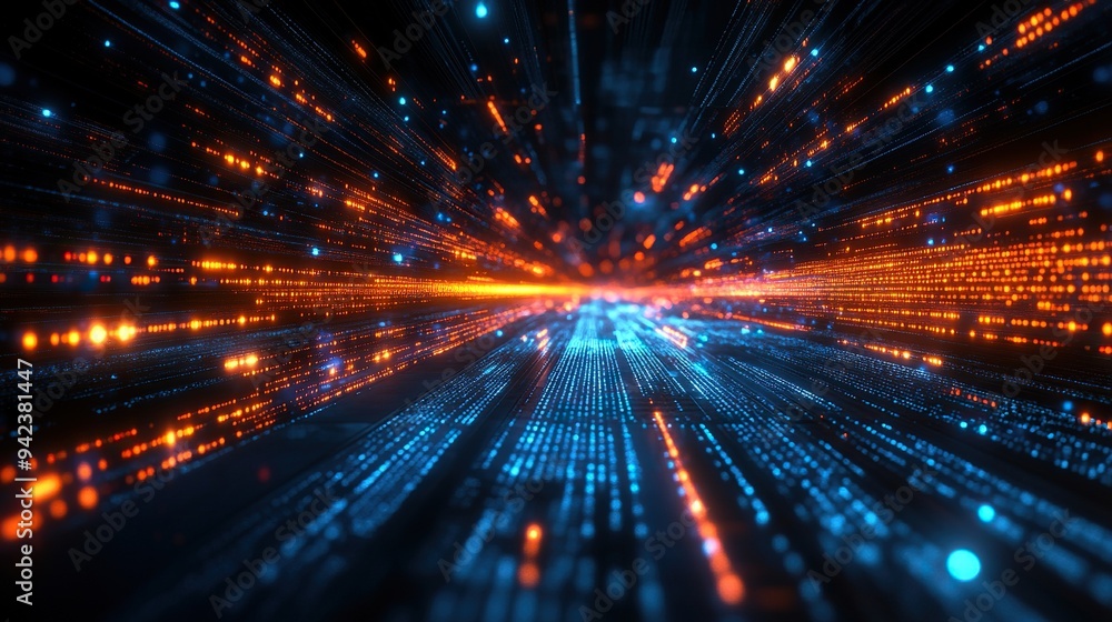 High-speed data transfer and broadband define this dynamic cyber tech abstract. High-speed data transfer and broadband define this dynamic cyber tech abstract.