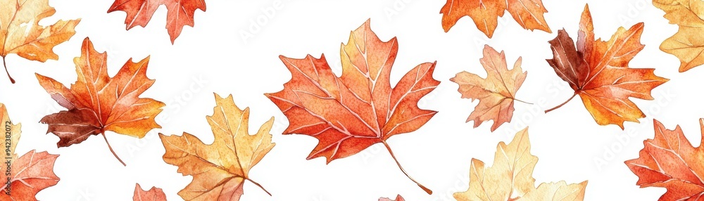 Colorful autumn leaves scattered on a white background, showcasing a vibrant season change and natural beauty. Colorful autumn leaves scattered on a white background, showcasing a vibrant season change and natural beauty.