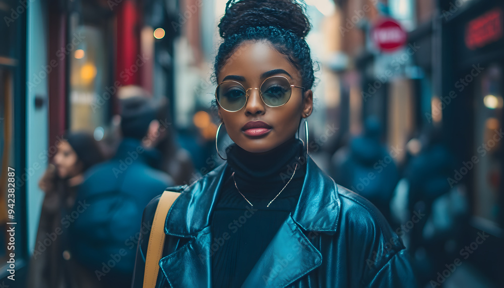 Fototapeta premium street fashion model