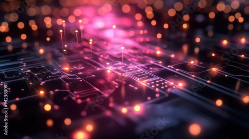 Quantum computer innovation technology concept
