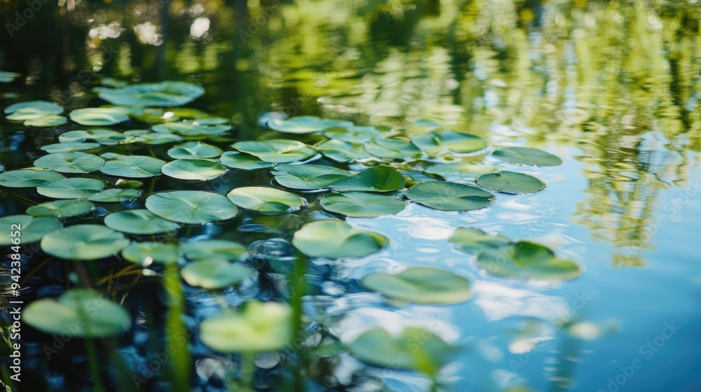 Lush green abstracts in natural serenity Lush green abstracts in natural serenity