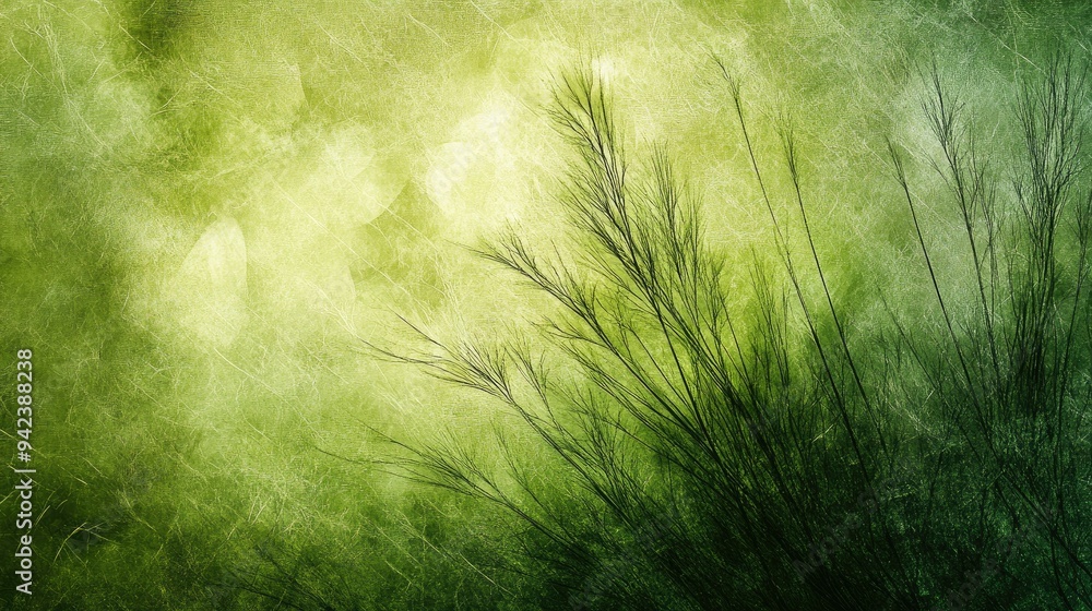 Lush green abstracts in natural serenity Lush green abstracts in natural serenity