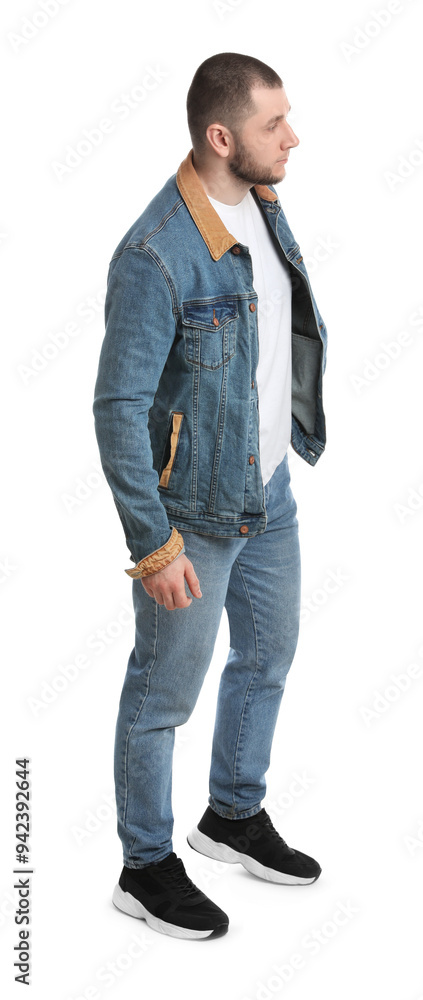Man in casual clothes on white background Man in casual clothes on white background