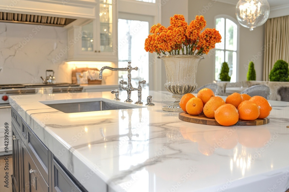 Marble kitchen countertop with copy space over bright elegance kitchen with generative aiMarble kitchen countertop with copy space over bright elegance kitchen with generative ai Marble kitchen countertop with copy space over bright elegance kitchen with generative aiMarble kitchen countertop with copy space over bright elegance kitchen with generative ai