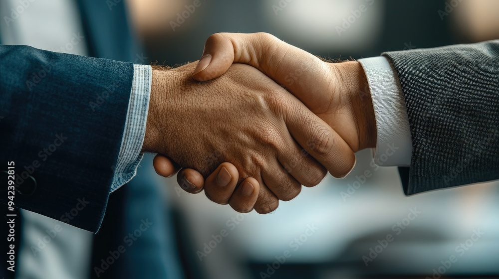 Close-up of two hands shaking, symbolizing agreement, partnership, or business collaboration in a professional setting. Close-up of two hands shaking, symbolizing agreement, partnership, or business collaboration in a professional setting.