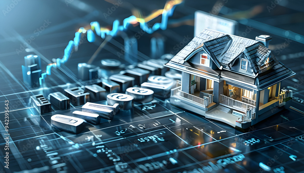 Finance investment, real estate business concept. Generative AI Finance investment, real estate business concept. Generative AI