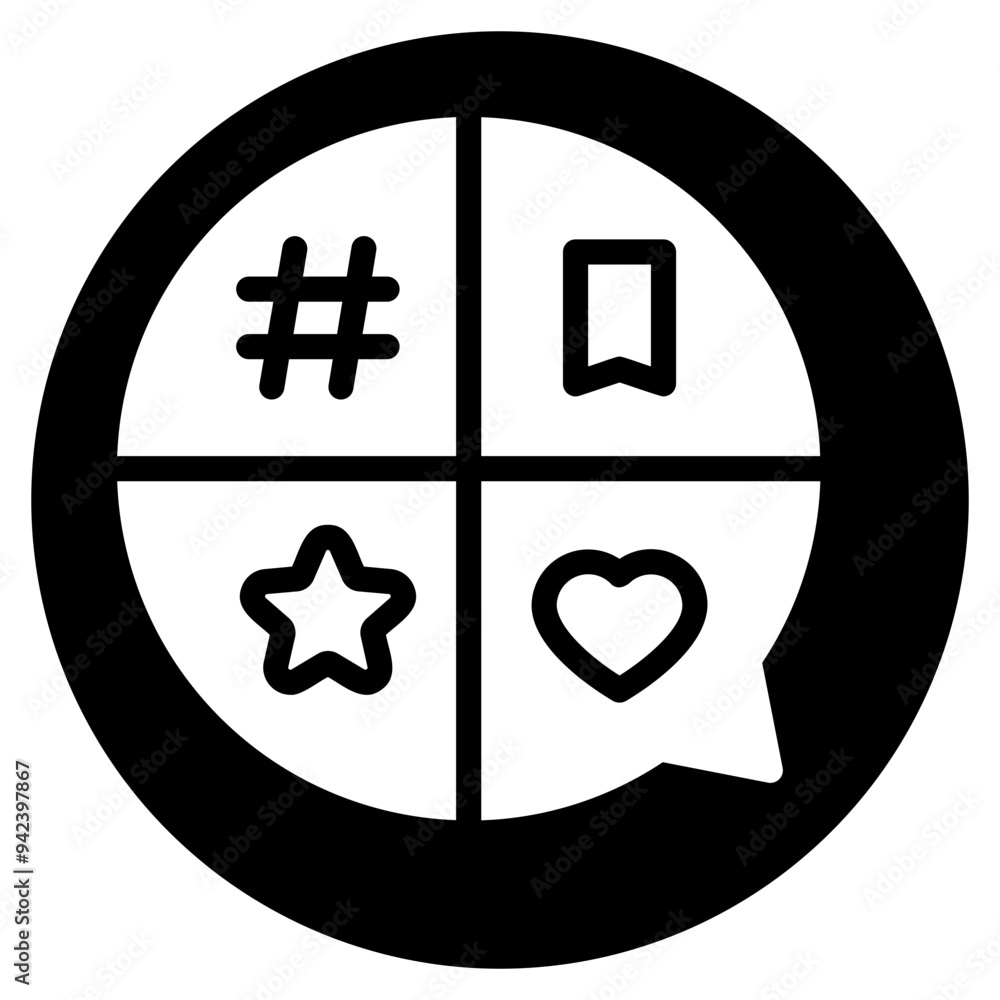 Obraz premium social proof glyph icon