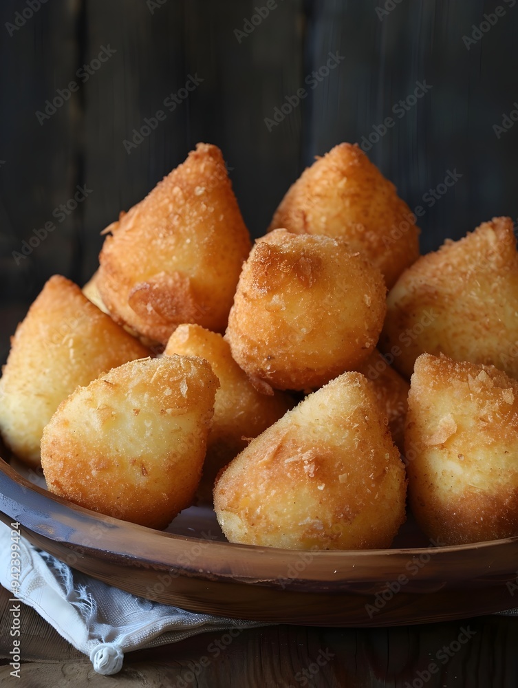 Coxinhas, Brazilian food, fried chicken nuggets