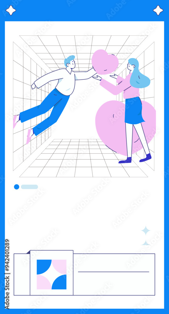 Happy Valentine's Day flat character vector concept business hand drawn illustration
Happy Valentine's Day flat character vector concept business hand drawn illustration