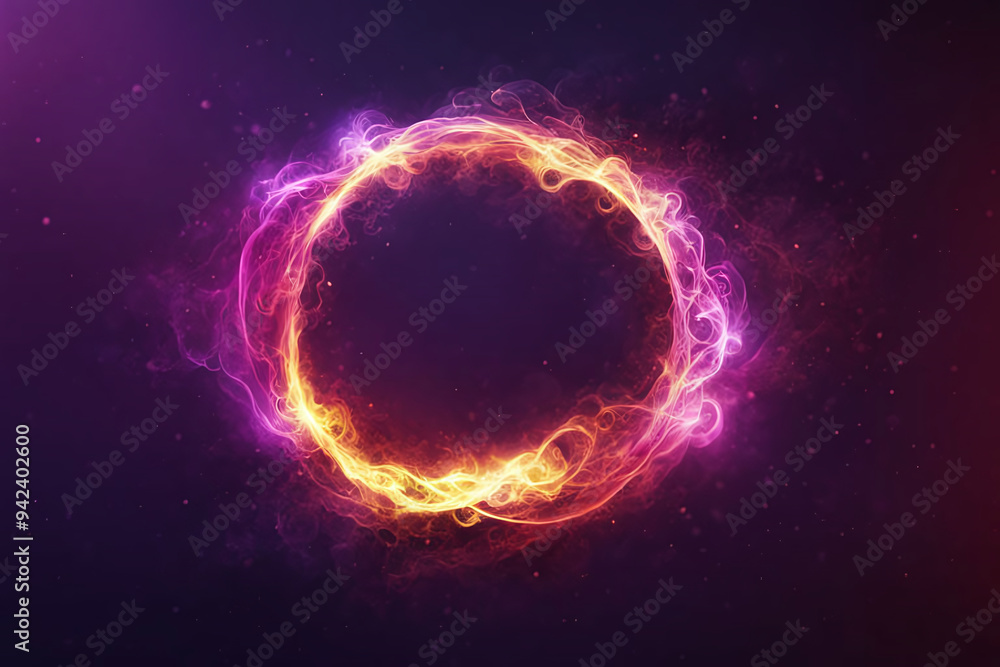 Circle shape glowing colors lightning electric arcs on black background .Abstract energy thunder spark blast, thunderbolt .Banner digital art Circle shape glowing colors lightning electric arcs on black background .Abstract energy thunder spark blast, thunderbolt .Banner digital art