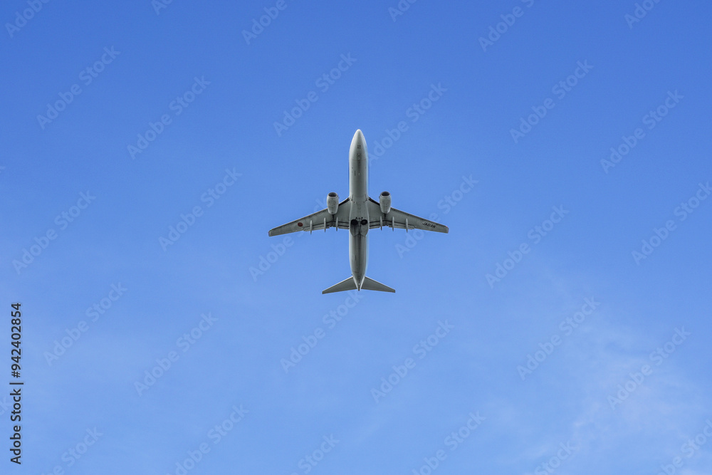 真上を飛ぶ飛行機 真上を飛ぶ飛行機