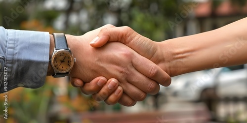Handshake, close up of handshake, close up of two hands holding each other, close up of people shaking hands