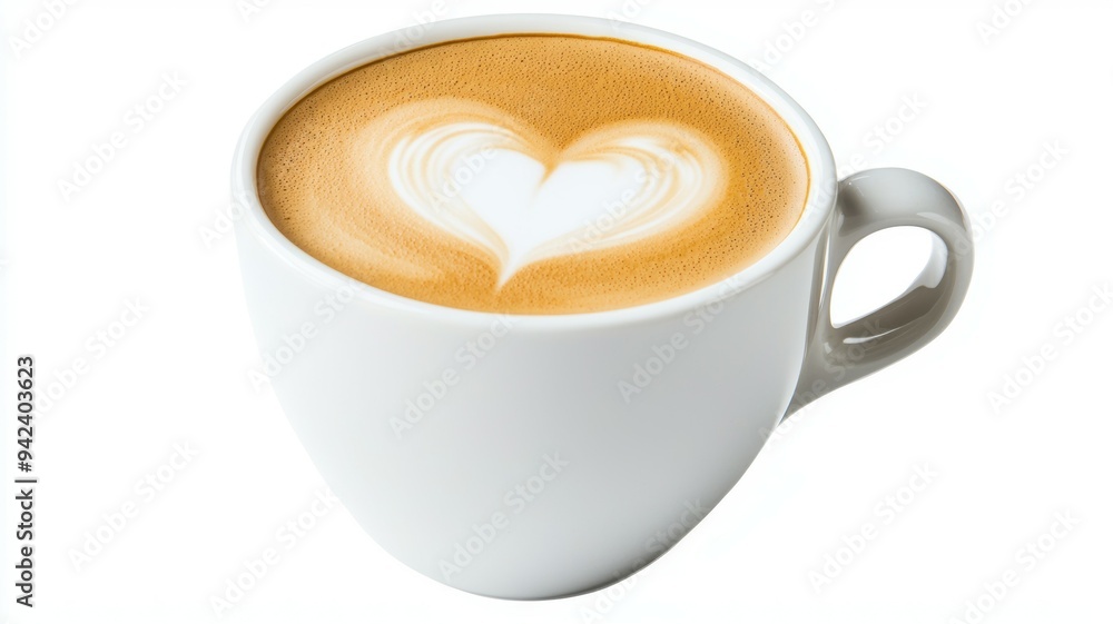 A white coffee cup with a heart drawn on it A white coffee cup with a heart drawn on it