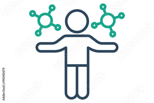 Multitasking icon. line icon style. icon related to efficiency. productivity elements vector illustration