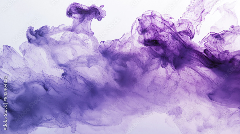 abstract amethyst and lilac ink storm artwork, on a soft mint background abstract amethyst and lilac ink storm artwork, on a soft mint background