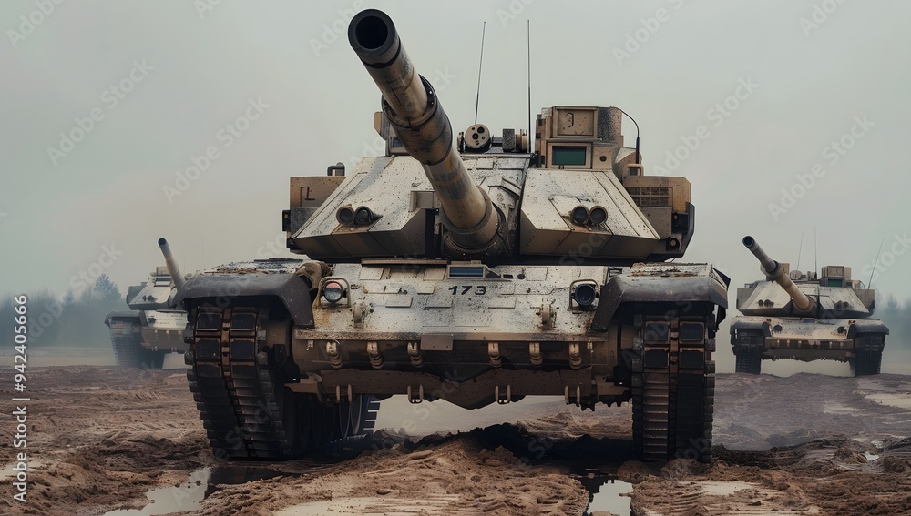 Gustav tank, similar to the Gwotk Modern howitzers in beige color with black wheels and turrets Gustav tank, similar to the Gwotk Modern howitzers in beige color with black wheels and turrets