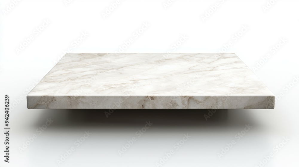 A white marble slab with a smooth surface A white marble slab with a smooth surface