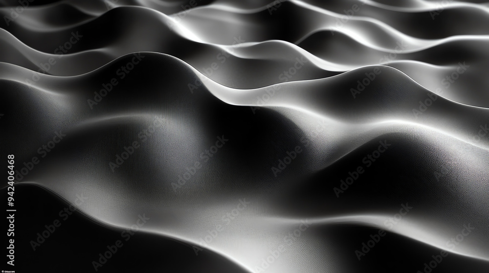 Obraz premium Golden particles and lights swirl across a dark background.