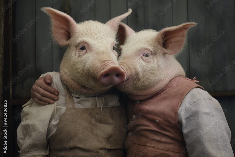 Gendered Gaze Close-Knit Swine Amidst Dusty Fields Gendered Gaze Close-Knit Swine Amidst Dusty Fields